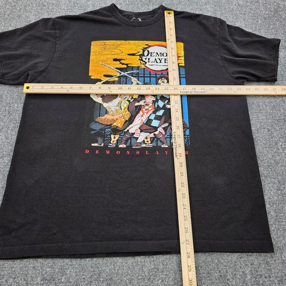 Demon Slayer Kimetsu No Yaiba Anime Graphic T Shirt Black Mens XL - Picture 5 of 6